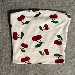 Cherry Tube Top Crop Top